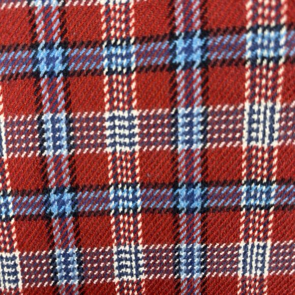 ABERCROMBIE & FITCH Pants Plaid Low Rise Boot Flare Y2K Preppy Womens 4 Red - Picture 8 of 10